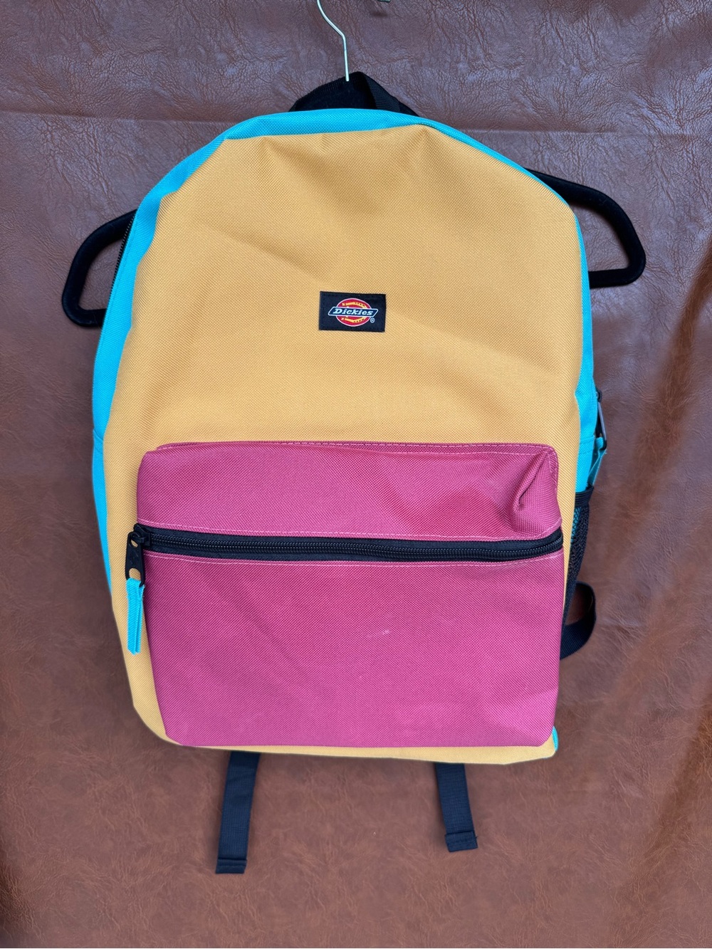 Dickies Colorblock Backpack Yellow Pink Blue School Travel Laptop Book Bag